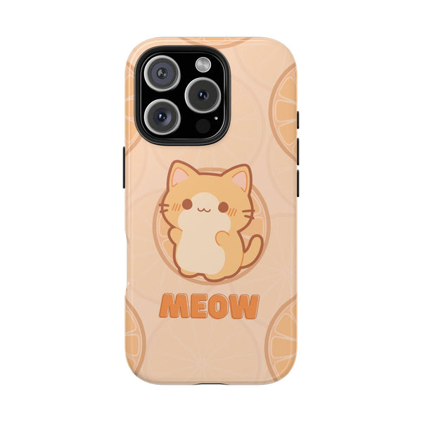 Beige Cat Tough Phone Cases