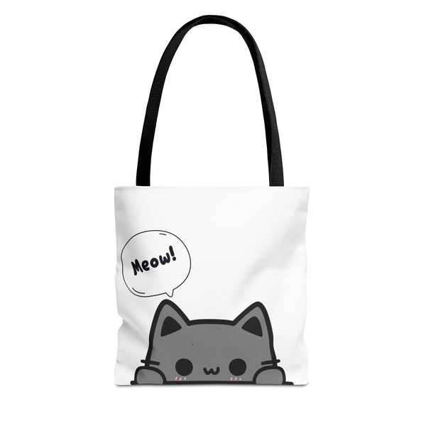 Gray Cat Tote Bag (AOP)