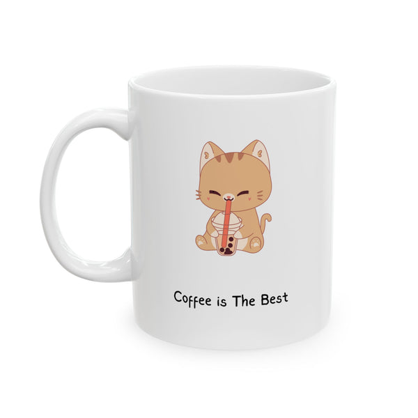 Coffee Cat Ceramic Mug, (11oz, 15oz)