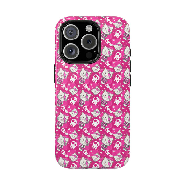 Pink Cat Tough Phone Cases