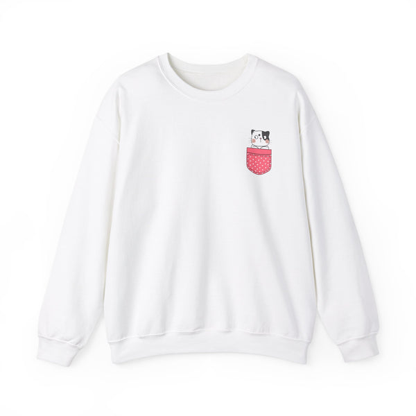 Cat in Pocket Crewneck Sweatshirt