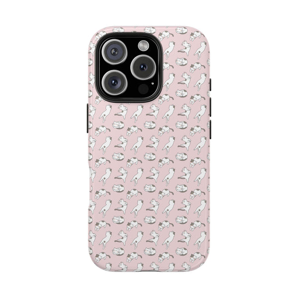 Light Pink Cat Tough Phone Cases