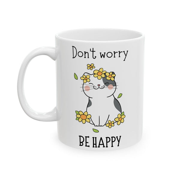 Be happy! Ceramic Mug, (11oz, 15oz)