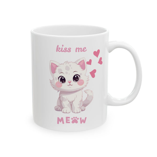 Cute Cat Ceramic Mug, (11oz, 15oz)