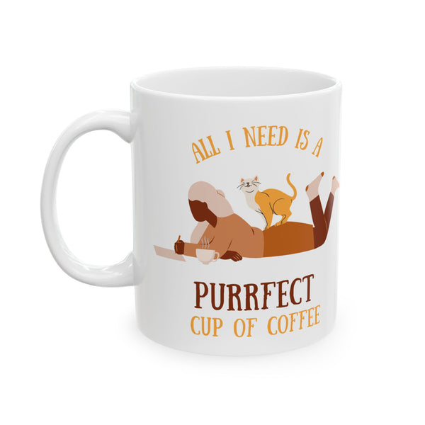 Purrfect cup of caffe. Ceramic Mug, (11oz, 15oz)