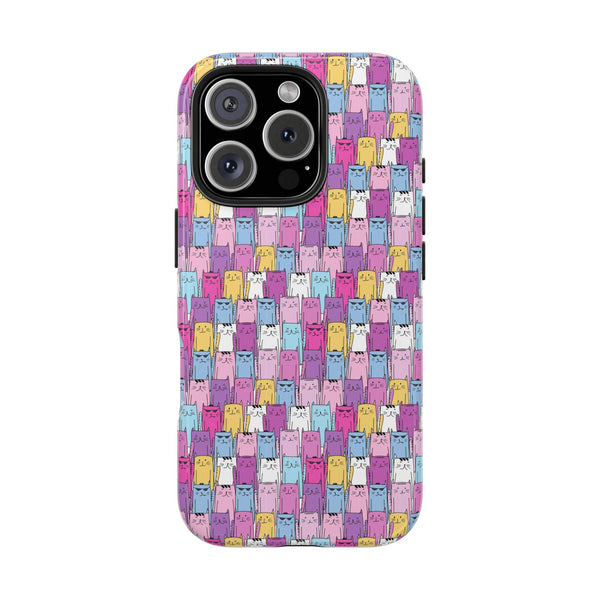 Purple Cat Tough Phone Cases