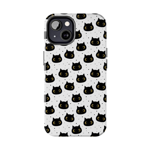 Black and White Cat Tough Phone Cases